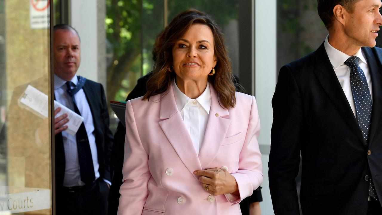 Lisa Wilkinson during a break at the Federal Court