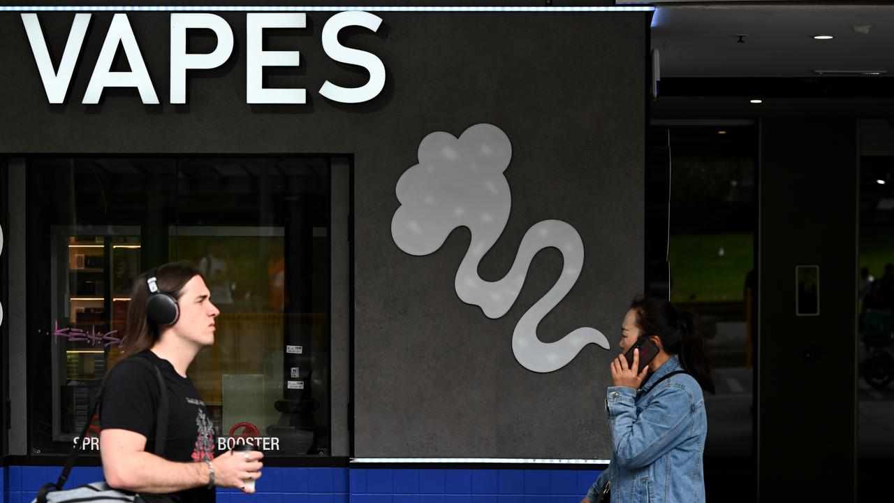 Signage at a store selling vapes in Melbourne (file image)