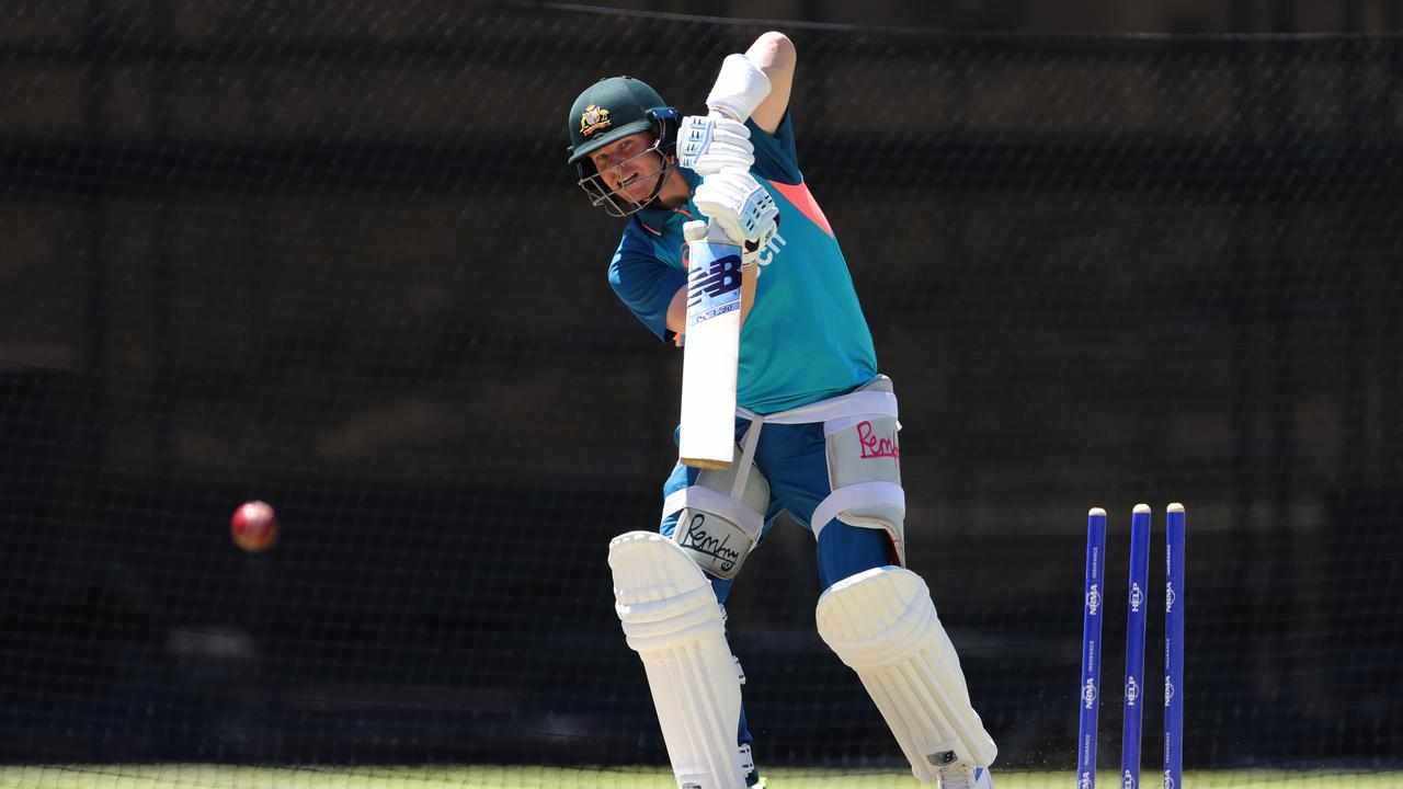 Steve Smith trains in the nets