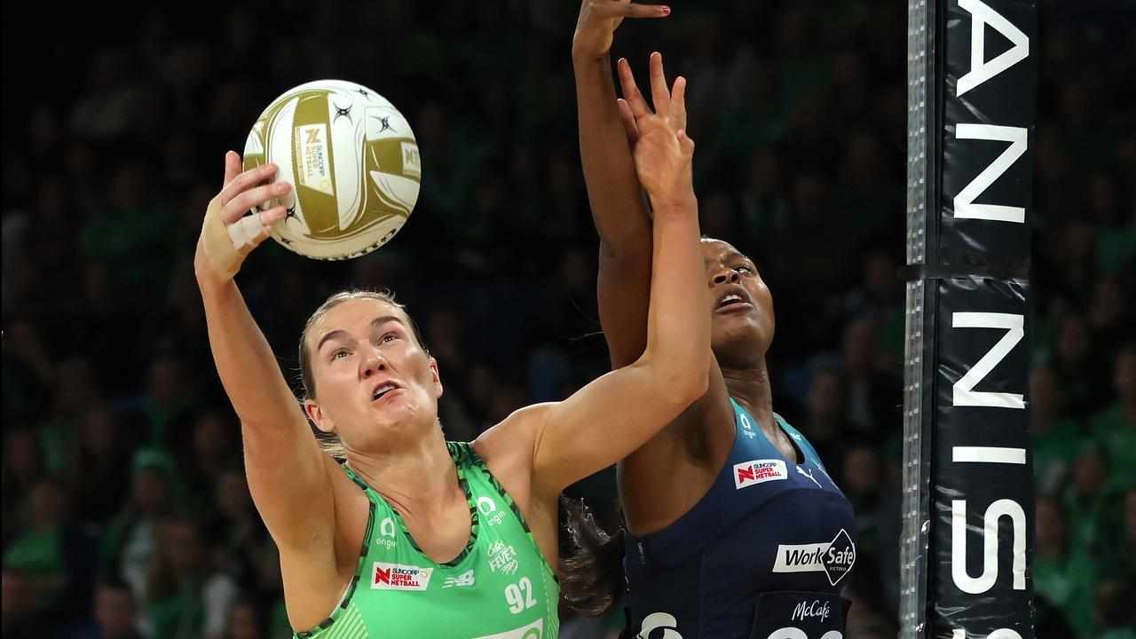 Courtney Bruce in action for the West Coast Fever.