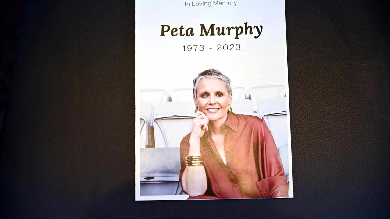 Order of service from the funeral for MP Peta Murphy
