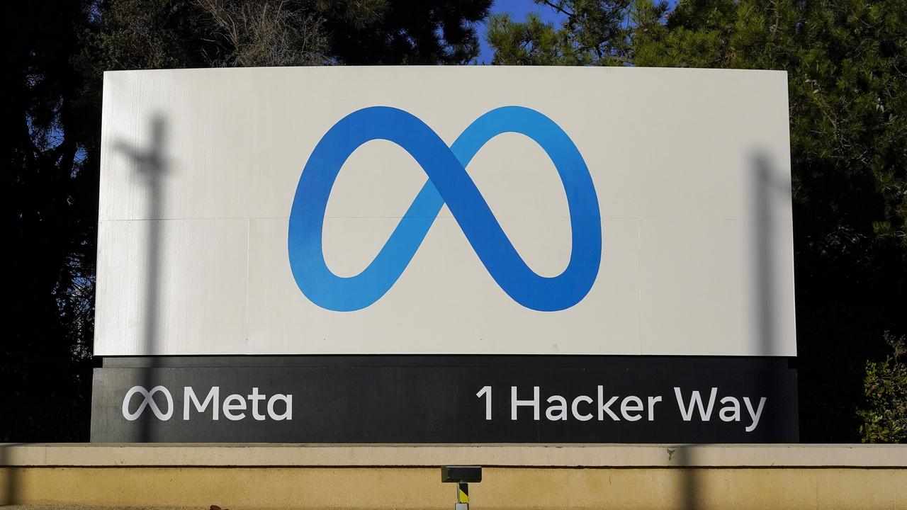 Meta logo at its US headquarters (file image)