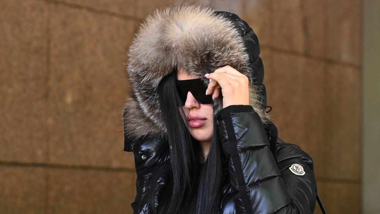Sabrine Maghnie leaves the Melbourne Magistrates’ Court