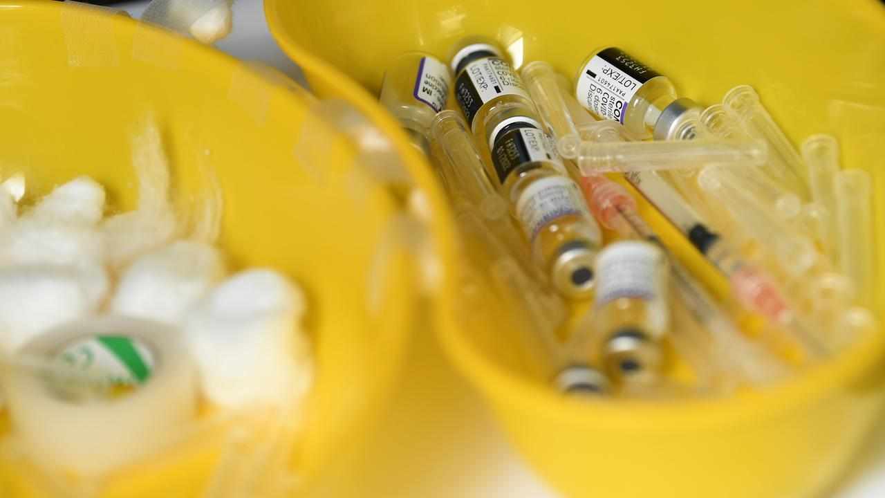 Used vials of COVID vaccines (file image)