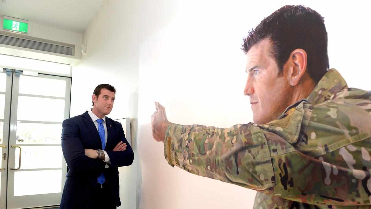Ben Roberts-Smith with portrait of himself (file image)