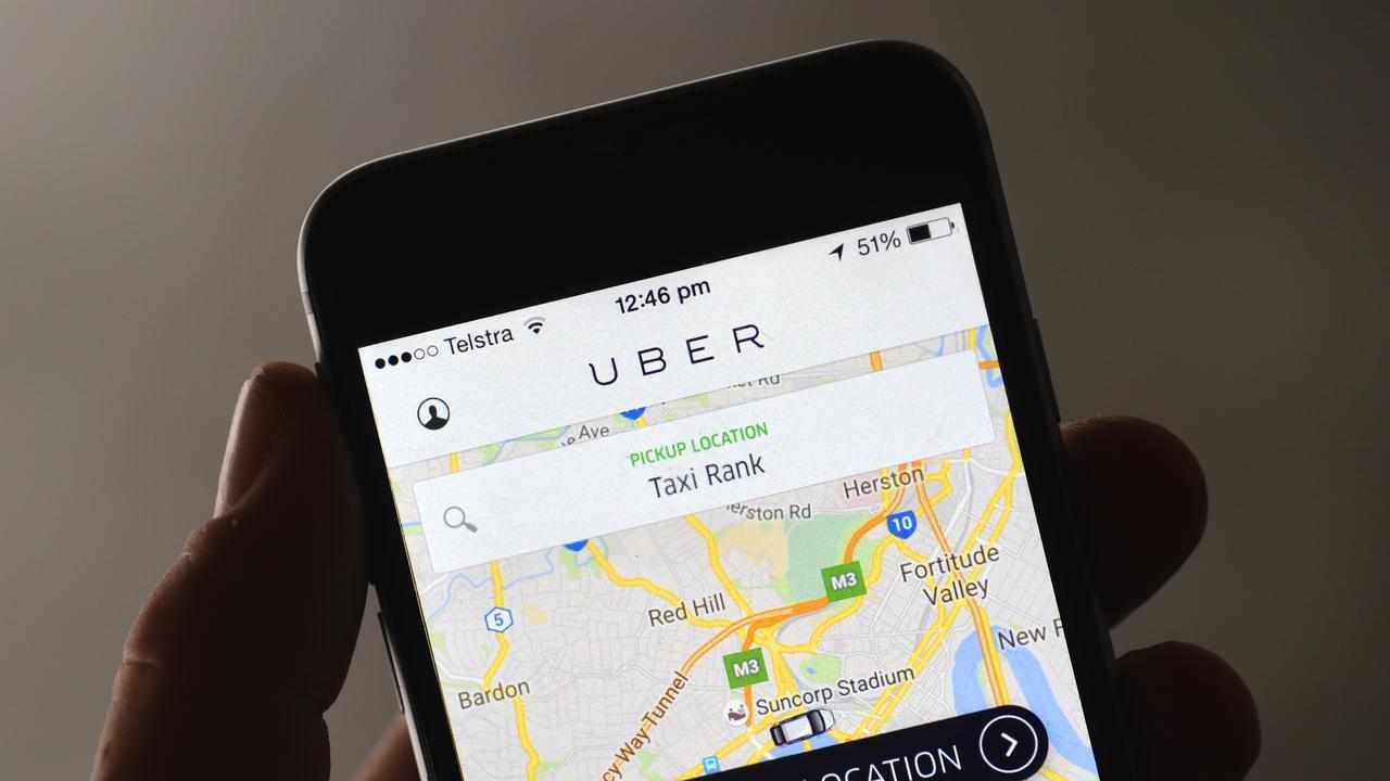 Uber app displayed on a phone