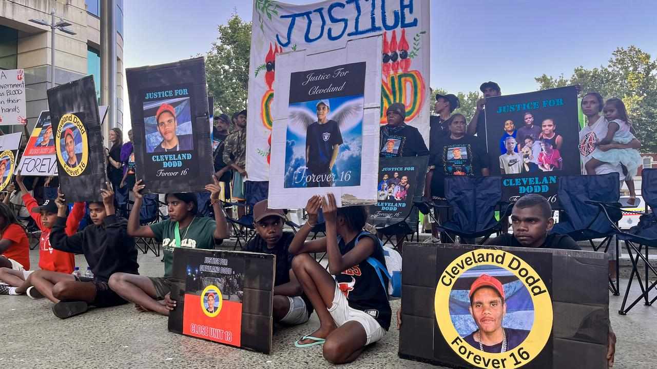 Rally over the death of Indigenous teen Cleveland Dodd in Perth