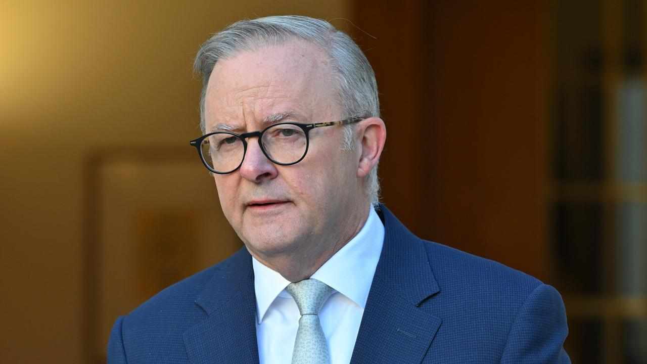 Prime Minister Anthony Albanese at a press conference