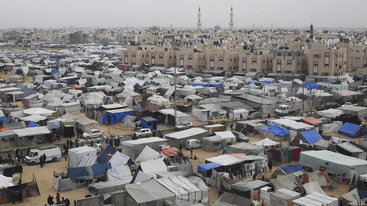 A file photo of a camp in Rafah 
