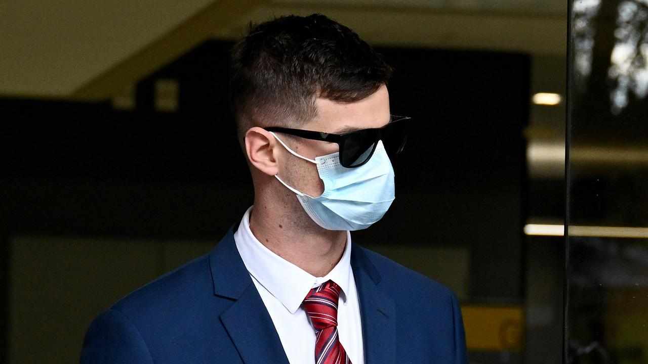 Dominik Sieben leaves Parramatta Local Court (file image)