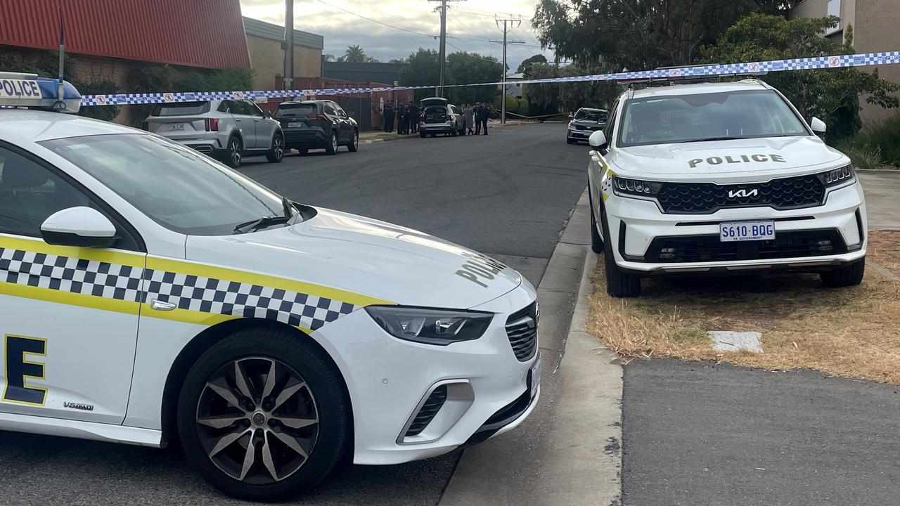 Police probe murder scene in Adelaide.