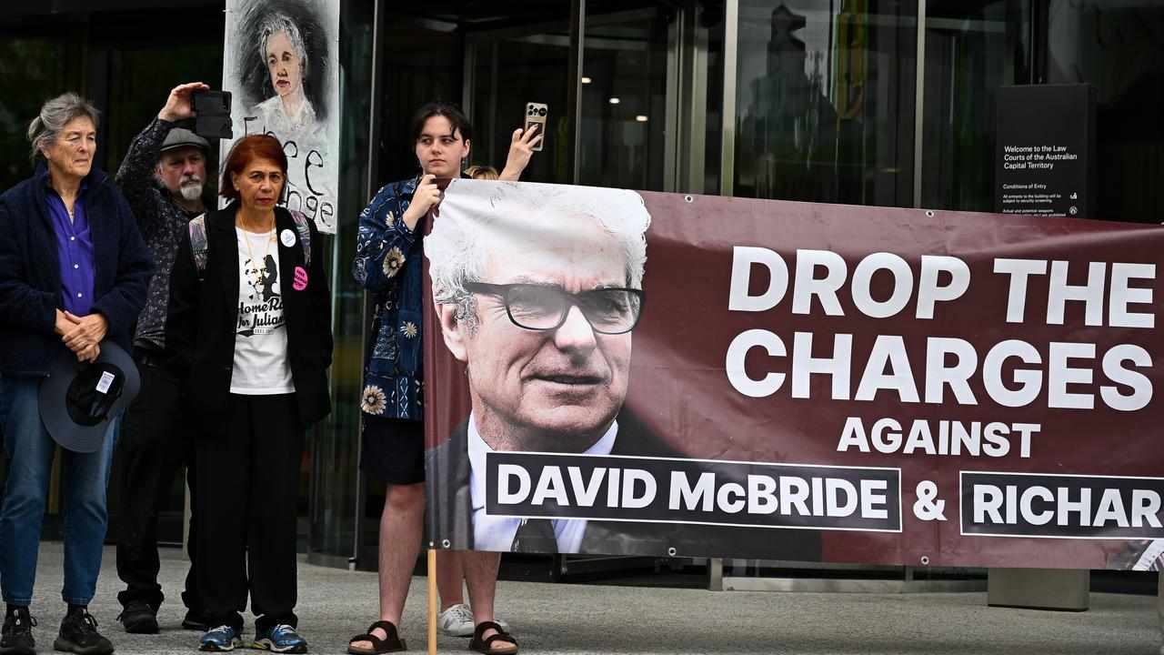 A file photo of David McBride supporters
