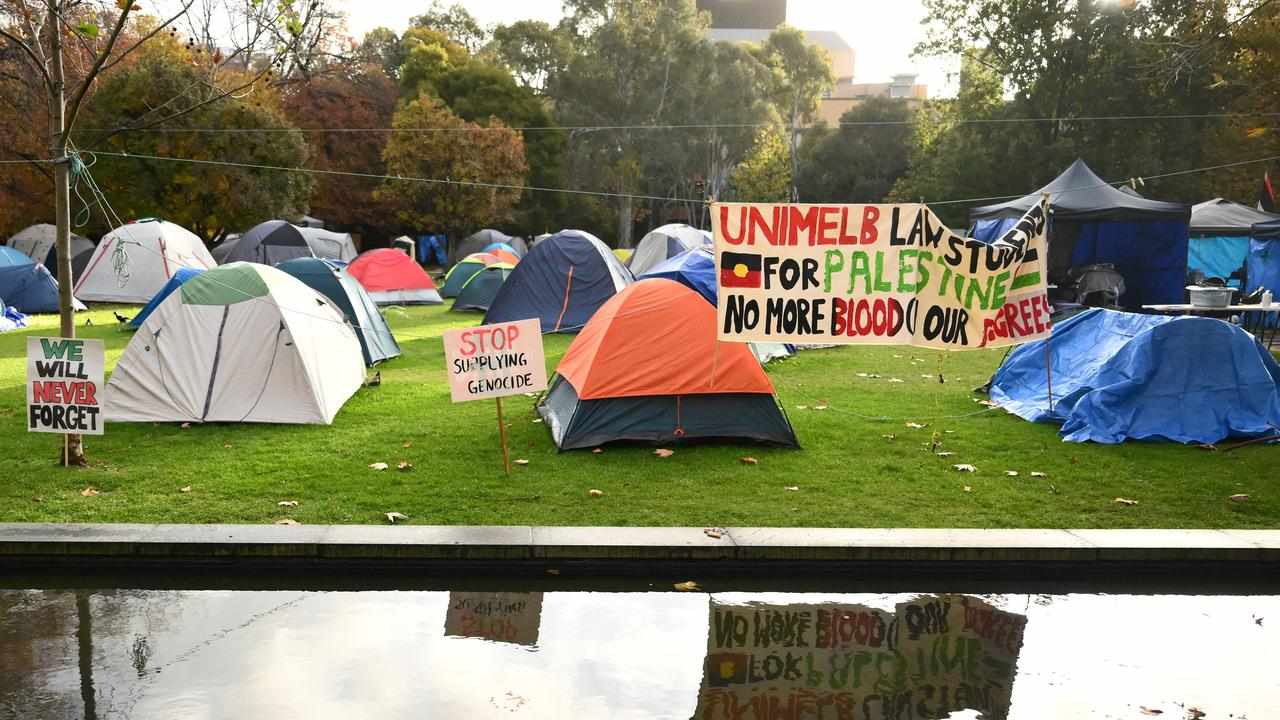 A Pro-Palestine encampment at the University of Melbourne