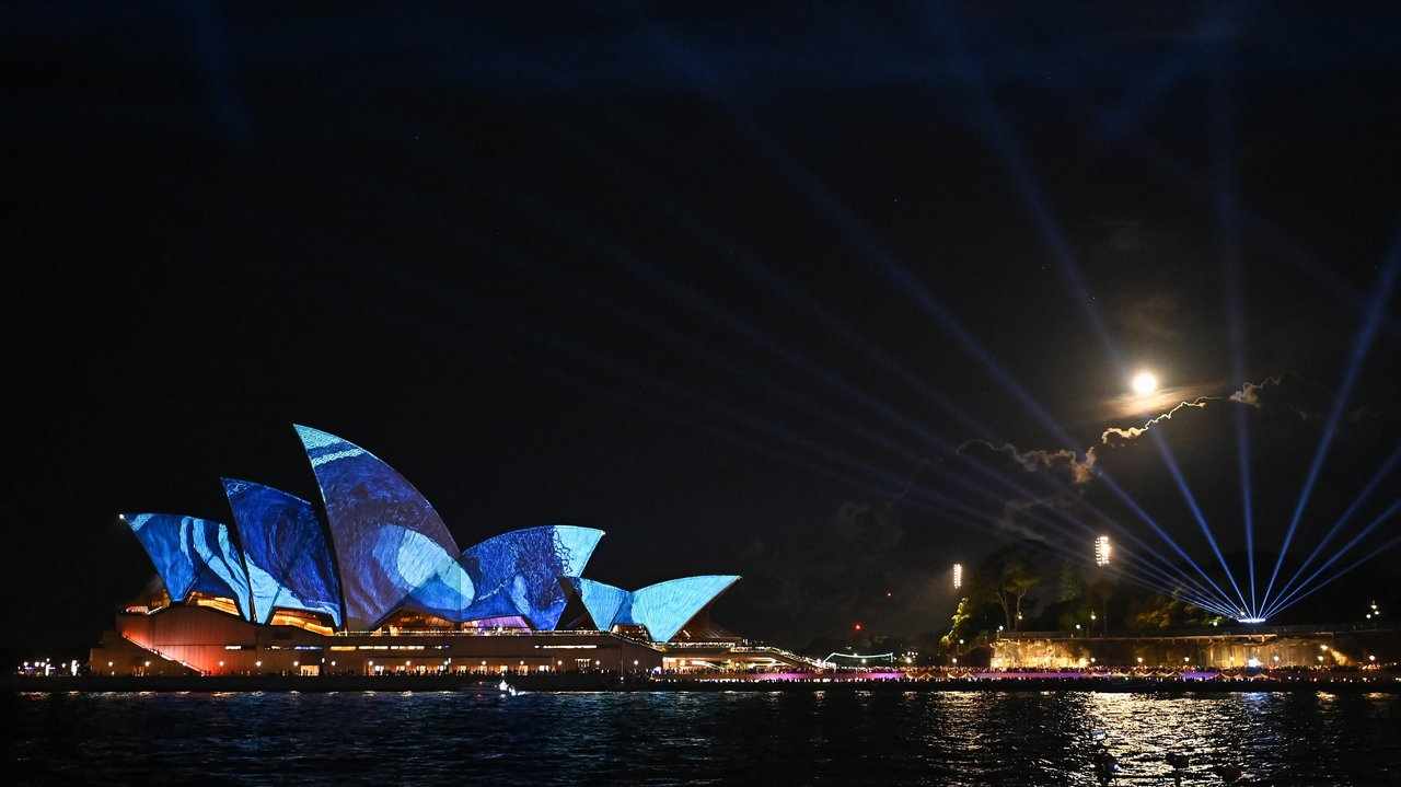The Sydney Opera House is illuminated for 2024 Vivid Sydney