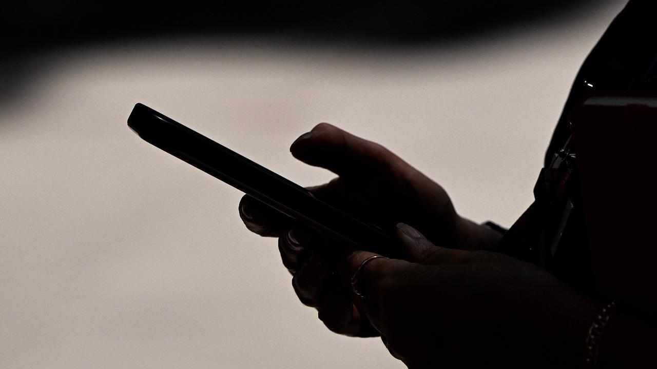 A person using a smartphone