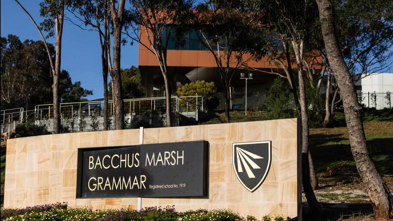 Bacchus Marsh Grammar school sign