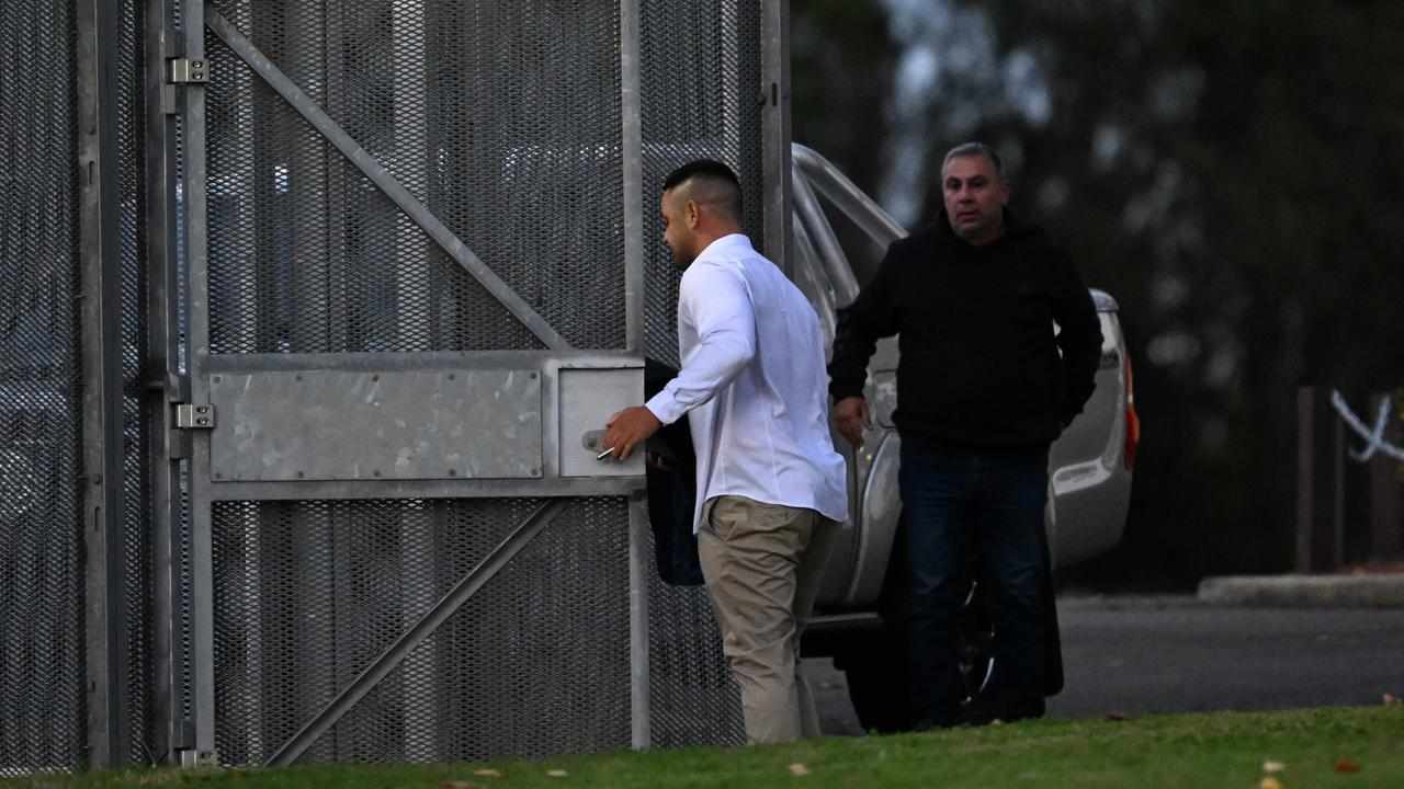 Jarryd Hayne leaves the Mary Wade Correctional Centre in Lidcombe