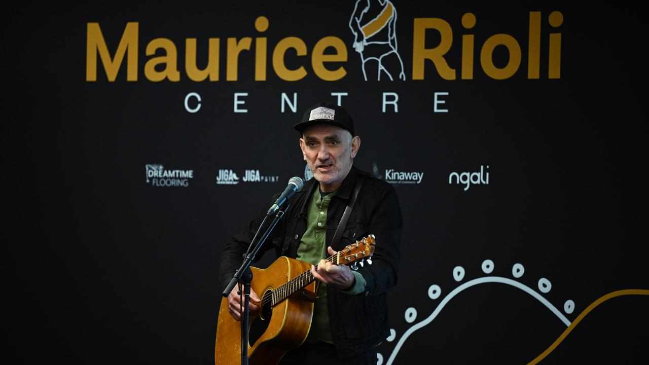 Paul Kelly performs at the launch