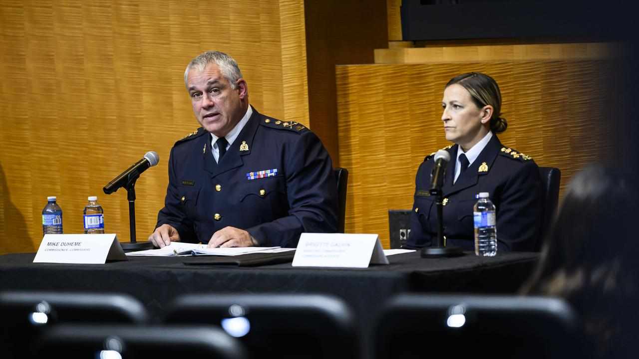 RCMP Commissioner Mike Duheme, Assistant Commissioner Brigitte Gauvin