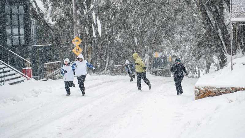 Snow dusts Victorian alps after dry start to ski season