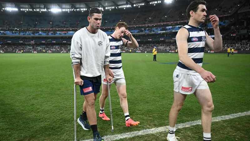 Blues belt Cats by 63 points as Hawkins on crutches