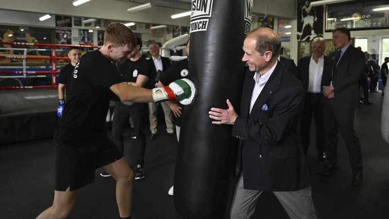 The gloves are off as Prince Edward visits Sydney
